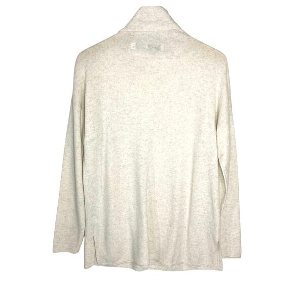 VINCE Women’s Cream Cashmere and Wool Mockneck Tunic Sweater large - Picture 3 of 3